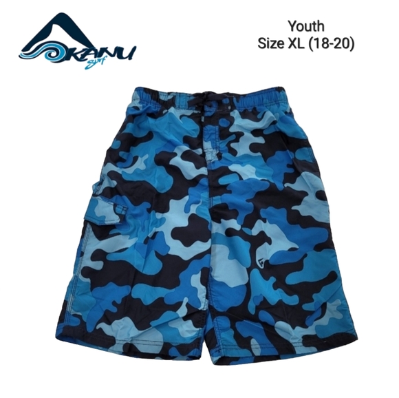 Kanu Surf Camo Board Shorts Drawstring Youth Size XL 18-20 - Picture 1 of 16
